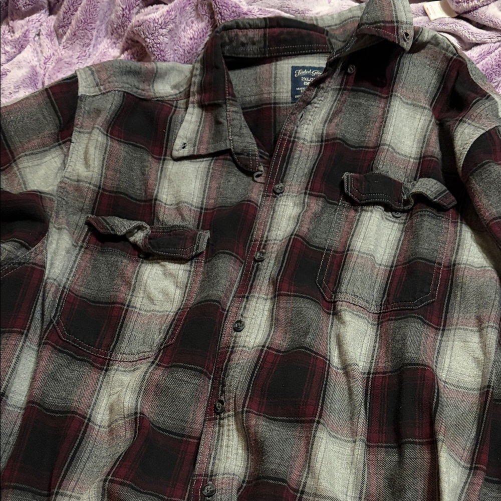 🖤Grunge Unisex Moody Flannel Button Up🖤